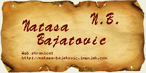 Nataša Bajatović vizit kartica